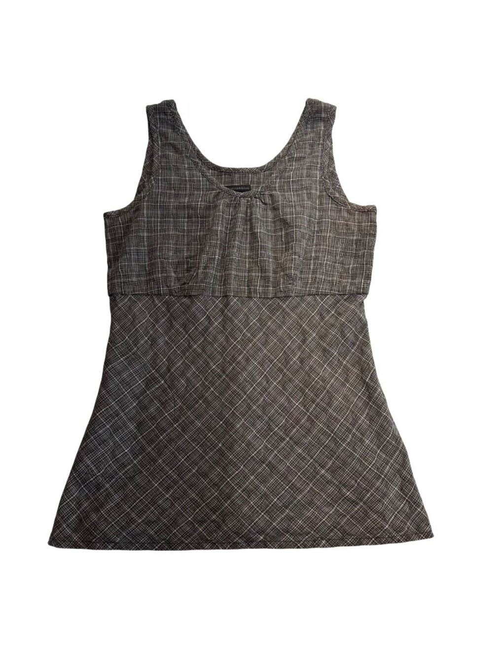 Royal Robbins Womens Plaid Cotton Tank Top Size M Brown Gorpcore Granola Hippie